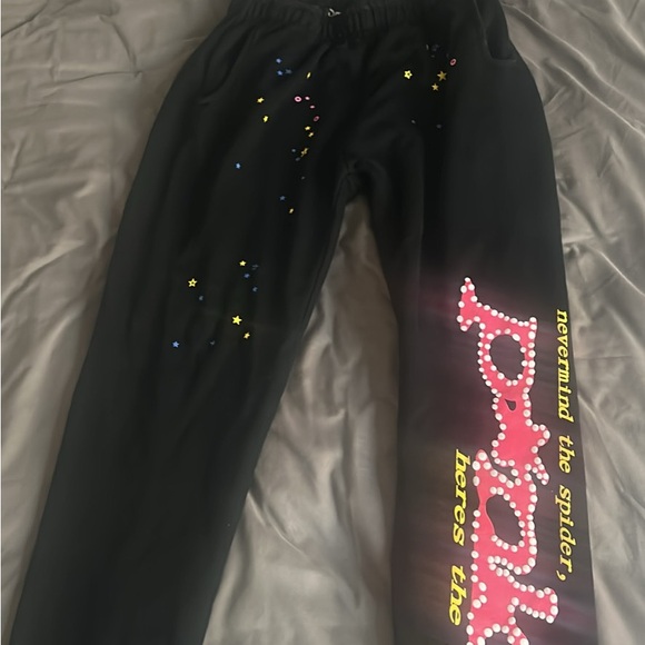 Black Graphic Sweatpants